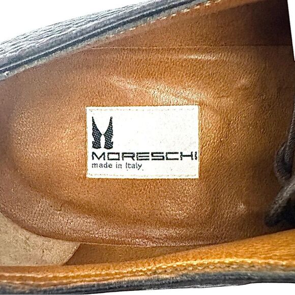 Moreschi Men’s Brown Peccary Split Toe Dress Shoes Size 10 D EU 9 Made in Italy